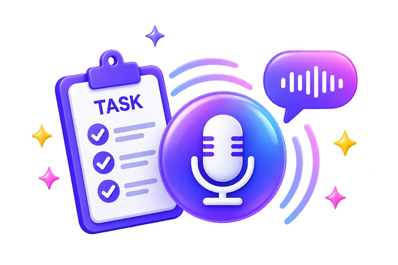 Talk to Add 3D Microphone Illustration